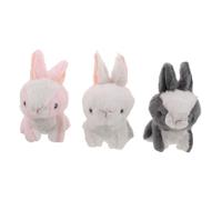 TOYANDONA 3 Mini Bunny Plush Keychain Morbido Coniglio Peluche Portachiavi per Borse Decorazione Versatile per Compleanno Halloween e Regali