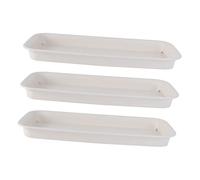 TOYANDONA 3 Pezzi di Vaschette per L'Acqua da Esterno Basi Rettangolari Inferiori Vassoi per Fioriere Rettangolari Vaschette -Goccia per Vasi da Giardino Vaschette per
