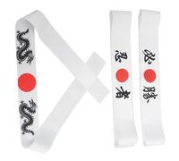 TOYANDONA 3 pezzi Fascia Giapponese Ninja con Stampa Karate e Samurai Headband Decorativa per Donne Accessorio Tradizionale per Chef e Sport Design Unico e Facile da Abbinare