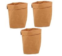 TOYANDONA 3 Pezzi Sacchetti in Carta Kraft Oleoresistenti per Frutta e Ortaggi Sacchetti Riutilizzabili per Alimenti e Conservazione Casa Buste Organizzatrici Multiuso per Verdure Radice e