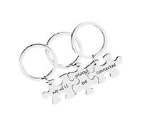 TOYANDONA 3 Pezzi Saremo Sempre Collegati Portachiavi Migliori Amici Portachiavi Amicizia Puzzle Portachiavi Gioielli BFF