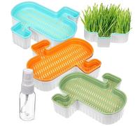 TOYANDONA 3 Pezzi Scatola per Gatta Contenitore per Gatta Fioriera per Gatta Spray per Gatto Pianta Vassoio per La Scuola Piante Pentola Plastica