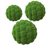 TOYANDONA 3 Pezzi Sfere di Muschio Artificiale Decorative Verdi in Plastica | Effetto Realistico, Atmosfera Festiva, Esposizioni Creative, Manutenzione Zero, Stile Moderno e Vintage
