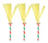 TOYANDONA 3 Pz campana da ballo cheerleader mano incoraggiante kit palestra set palestra glop game strumento di prestazione prop per le prestazioni dei fan plastica Yellow