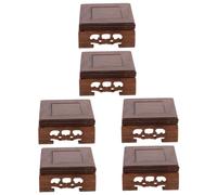 TOYANDONA 3 Set Base Espositore Legno per Teiera E Piante da Decorativo E Resistente per Arte E Bonsai per Uffici E Domestici 2 Pezzi * 3