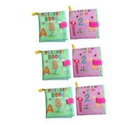 TOYANDONA 3 Set Di Libri in Tessuto Educativi Per Bambini Piccoli Libri in Stoffa Per Bambini Numeri Lettere Giochi Per Bambini Piccoli 2 Pezzi*3