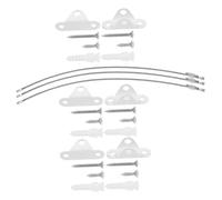TOYANDONA 3 Set Dispositivo anticaduta le cure della casa superiore chiaro fermaporta porta portatile kit ancoraggio a parete per mobili cinghie anticaduta mobili Acciaio inossidabile bianca