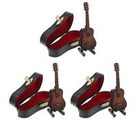TOYANDONA 3 Set modello di chitarra arredamento mobili per bambini strumenti musicali Modelli piccola decorazione per chitarra giocattolo per per bambini violino strumento musicale
