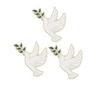 TOYANDONA 3 spille in metallo per colomba della pace, con simbolo dell'ulivo, per abbigliamento da donna e da uomo, regalo per feste