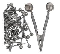 TOYANDONA 30 Allarme Fischietto per Canna in Metallo con Doppia Campanella Clip Portatile per Accessori Notturna Ghiaccio Compatibile con Cann in