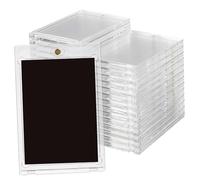 TOYANDONA 30 Custodie Magnetiche per Carte Sportive Protettive in Plastica Trasparente Supporti per Carte da Collezione Baseball Chiusura Sicura Resistenti e Riutilizzabili
