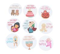 TOYANDONA 32pezzi Adesivi Per Stickers Mensili Auto-adesivi Per Catturare Momenti Speciali Del Anno Di Vita Decorazioni Per Foto e Ricordi Unisex