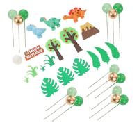 TOYANDONA 33 Animal Theme Cake Toppers Set Jungle And Forest Animal Decorations For Birthday Cakes Easy To Use Creative Dessert Picks For Parties