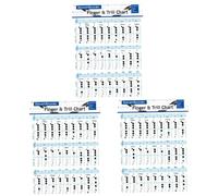 TOYANDONA 3pezzi Bass Recorder Chord Chart Pratica Facile Per Principianti Con Guida Visiva Per Chitarra e Clarinetto Per Insegnanti e Studenti Di Musica