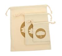 TOYANDONA 3pezzi Borsa Per Campane Tibetane Buddiste Custodia Coulisse in Cotone e Lino Resistente e Facile Da Pulire Progettata Per Riporre Campane Tibetane