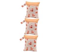 TOYANDONA 3pezzi Borsa Per Pannolini Colorata Con Cerniera Portaoggetti Multiuso Con Due Tasche Per Viaggi e Cambio Pannolino