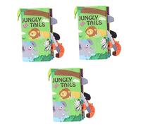 TOYANDONA 3pezzi Libri Morbidi Per Stoffa Educativa Gioco Sensoriale Montessori Per Sviluppo Immaginativo Libri Di Apprendimento Leggeri e Portatili Per Anni Misti e Design Animali