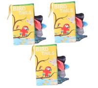 TOYANDONA 3pezzi Libro Tessuto Per Gioco Educativo Antistrappo Per Sviluppo Sensoriale e Immaginazione Animali Volanti Adatto Per Anni