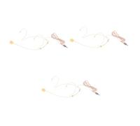 TOYANDONA 3pezzi Microfono Condensatore Headset Con Amplificatore Vocale Per Insegnamento Conferenze e Performance Artistiche Colore Beige