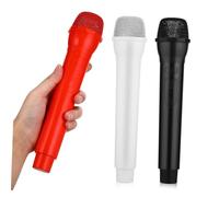 TOYANDONA 3pezzi Microfono Di Plastica Finto Per Ragazzo Ragazza Per Giochi Di Simulazione Karaoke Costumi Esercizi Di Conversazione Leggerezza e Robustezza