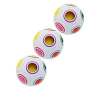 TOYANDONA 3pezzi Rainbow Puzzle Gioco Educativo Per Palla Antistress Creativa Giocattolo Interattivo Per Sviluppo Logico e Coordinazione Mano-occhio
