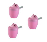 TOYANDONA 3pezzi Tazza Shampoo Per Ragazzo Ragazza Forma Di Ippopotamo Coppa Da Bagno Per Doccia Giocattolo Per Bagno e Riscossa Per Ragazzo Ragazza Rosa Protezione Viso e Occhi Materiale