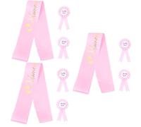 TOYANDONA 3sets Decorazioni Per Shower Con Sash Per Mamma Spilla Per Papà e Spilla Per Mamma Per Gender Reveal e Foto Di Festa