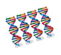 TOYANDONA 4 Kit Dna Doppia con Base Espositiva Strumento Educativo Biologico per Apprendimento Gene e Didattica Scientifica per Studenti