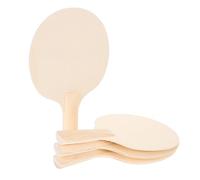 TOYANDONA 4 Paddle Pong in Non Verniciati per DIY Base Ergonomica per Controllo e Precisione Racchette Tavolo per Pittura e Personalizzazione Adatte