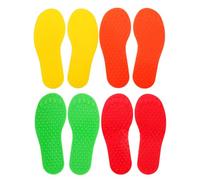 TOYANDONA 4 paia di attrezzature per l'integrazione sensoriale per bambini, impronte tattili dei piedi, tappetini sensoriali morbidi, tappetini di antiscivolo per attività di apprendimento