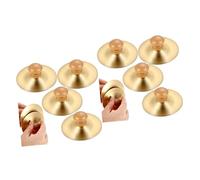 TOYANDONA 4 Paia piatto di rame piatti del ventre giocattoli per bambini piccoli strumenti musicali piccole dita zill piatto delle dita yoga strumento musicale bambino