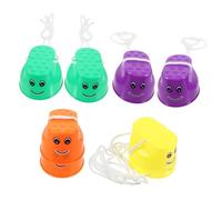 TOYANDONA 4 Paia Trampoli per Plastica Stilts a Secchiello Antiscivolo con Superficie a Puntini Giocattoli per e Coordinazione Regolabili per Ragazzo