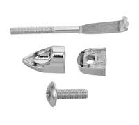 TOYANDONA 4 Pezzi Accessori per Riparazione Banjo in Metallo Argento, Staffe per Ganci e Dadi, Parti per Manutenzione Strumento Musicale e Banjo