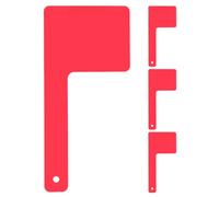TOYANDONA 4 Pezzi Bandiera Rossa Fori Preforati in Acrilico per Cassetta Postale e Gestione Proprietà Compatibile Cassette in Mattoni e Superfici Rocciose, per Uso Esterno