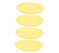 TOYANDONA 4 Pezzi Base per Vaso da Fiori Sottovasi per Piante Circolare Sottovaso Pentola Pentole da Giardino Vassoio per Piante Vassoio Rotondo Vassoi per Pentole Plastica Giallo