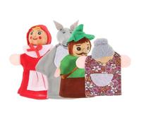 TOYANDONA 4 pezzi Burattini Dito Animali in Legno per Marionette per Racconti e Gioco Educativo Giocattoli Mani Leggeri e Resistenti per Festa e Halloween