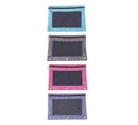 TOYANDONA 4 Pezzi Buste Porta Documenti Trasparenti 3 Fori, Organizer Multifunzione Oxford e Pvc, Pratica Custodia per Penne e Fogli A5