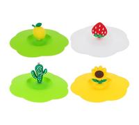 TOYANDONA 4 Pezzi Coperchi in Silicone Riutilizzabili per Tazze e Bicchieri, Copri Tazza Flessibili e Antipolvere, Coperchio Estensibile in Silicone per Uso Quotidiano