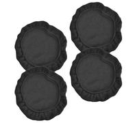 TOYANDONA 4 Pezzi Copricuffie per Cuffie Nero, Protezione Lavabile in | Manicotti Riutilizzabili per Fasce e Padiglioni, Assorbono Umidità e Sudore, Accessorio Nero