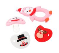TOYANDONA 4 Pezzi Di Natale Ciuccio Giocattoli La Calza Stuffers Ciucci Ciuccio Creativo Ragazzi Ciuccio Ciuccio Portatile Ciuccio In Silicone Shower Favore