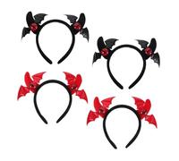 TOYANDONA 4 Pezzi Fascia Halloween con Corna Demone Leggere e Comode per Donna e Ragazze Accessorio Cosplay Oscuro per Feste e Carnevale