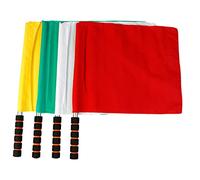 TOYANDONA 4 Pezzi flag di comando dell'arbitro kit arbitro di calcio guardalinee ufficiale bandiera del giudice sport pallavolo forniture per arbitri bandiere di marcatura tessuto