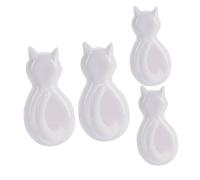 TOYANDONA 4 pezzi Ganci Adesivi Forma di Coda di Gatto Appendiabiti Autoadesivi per Pareti Lisce per Camera Cucina e Bagno Decorativi e Facili da Usare
