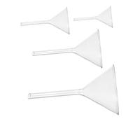 TOYANDONA 4 Pezzi Imbuto in Vetro Triangolare Resistente a Temperature Elevate per Riempimento Liquidi Compatti per Bottiglie e Fiale per Esperimenti Scientifici