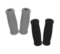 TOYANDONA 4 pezzi Impugnature per Stampelle Anti-scivolo in Schiuma Spessa per Anziani Manopole Comfort Ergonomiche per Bastoni da Passeggio Grip Morbido e Resistente Nero e Grigio