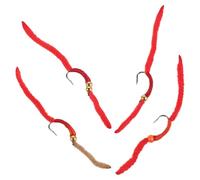 TOYANDONA 4 Pezzi Mosca San Juan Larve Rosse per Trota in Acqua Interna