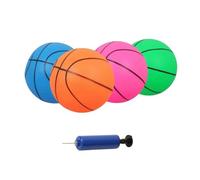 TOYANDONA 4 pezzi Palline Basket Gonfiabili con Pompa Inclusa Giocattolo Sportivo per Ragazzi e Ragazze Completo per Divertimento Indoor e Outdoor Colore Casuale Colore Casuale