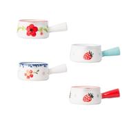 TOYANDONA 4 Pezzi Piccolo Set di Latte in Ceramica, Mini Bricchi Multiuso | Ceramica, Facile da Pulire, per Dessert e Caffetteria, Uso Quotidiano in Cucina, Formato Compatto
