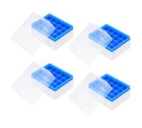 TOYANDONA 4 Pezzi Porta Provette per Microcentrifuga in Plastica Pp 20 Scomparti, Struttura Salvaspazio e Resistenza a Basse Temperature, per Studenti di Scienze e Laboratori