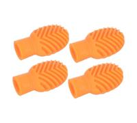 TOYANDONA 4 Pezzi Silicone Copri Bacchette Silenziatori per Batteria Punta Morbida Antirumore Arancione per Pratica Silenziosa e Protezione in Casa e Appartamento